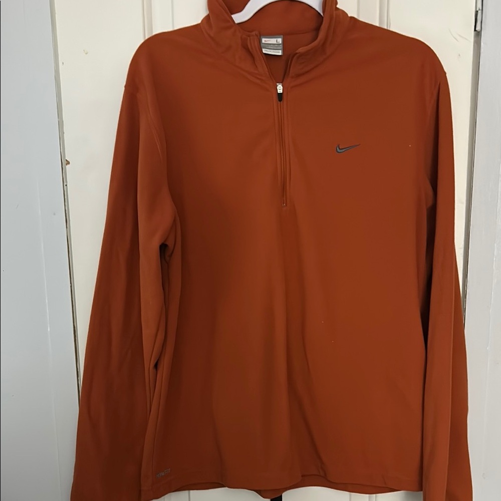 Nike Orange Quarter-Zip Pullover
